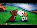 How to draw Romantic scene Berlioz  Aristocat with Cadpig 101 Dalmatian । Moonlight scenery drawing