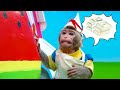 KiKi Monkey play Rainbow Water Slides at Watermelon Swimming Pool with Ducklings | KUDO ANIMAL KIKI