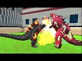 The Journey of Godzilla x Kong rescue T-Rex from Gojirah - Animal Revolt Battle Simulator