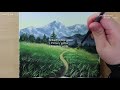 Pathway to the mountain / Landscape / Acrylic painting / PaintingTutorial /relaxing painting