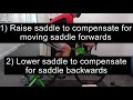 DIY | How to set up saddle fore and aft (No hands method part 2)