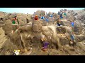 LEGO DAM BREACH AND SAND CASTLE - TOTAL FLOOD AND DESTROY