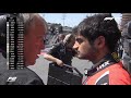 Formula 2 Baku Free Practice - Mahaveer Raghunathan can't do a three point turn