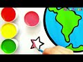 Drawing, Painting and Coloring Earth for Kids & Toddlers | Basic Picture Tips #209