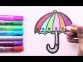 How To Draw an Umbrella ☔️ | Easy Drawing for children