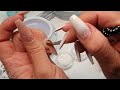 Babyboomer faded french with glitter encapsulation gel nails rebalance 😍