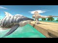 Journey Across the Globe with the Mighty Megalodon! - Animal Revolt Battle Simulator