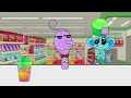 Inside Out 2 - Fear Convenience Store Random Purple Food Mukbang | ASMR | ANIMATION