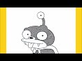 How to draw Nibbler with guidelines step by step (Futurama)