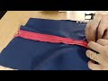 How To Attach Invisible Zip Or Normal Zip On Any Dress..  simple way of zip stitching in malayalam .