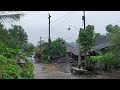 Relaxation walking in the rain in a peaceful and relaxing village,asmr