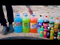 How to make Gear Wrench Icon with Cement, Rainbow Orbeez, Giant Coca Cola vs Mentos and Fanta Sodas