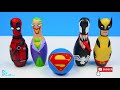 Making Bowling mod Superheroes Deadpool, Wolverine, Venom, Joker with clay 🧟 Polymer Clay Tutorial