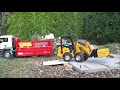 House construction RC scale, excavator, truck, crane. [full edit]