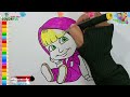 Drawing and coloring masha and the bear | Easy Tutorial for Kids #part 2