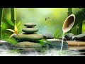 Bamboo Water Fountain - Peaceful Piano & Soft Rain, 8 Hours Relaxing Music for Stress Relief, Sleep