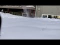 Crazy Slo-mo - Ice and snow getting shoveled off roof