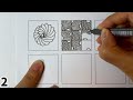 24 Zentangle Patterns Tutorial StepbyStep for Beginners #16 | 24 Doodle Patterns | Original Version