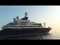 Paul Allen with Helipad on Octopus Mega Yacht in Sfakia Crete