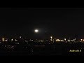 Airbus a340 overhead night landing at Heathrow London Airport