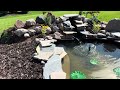 Patio side turtle and fish pond with waterfall build.