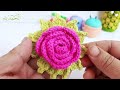 How To Crochet Rose Flower \\ crochet Rose Flower For Beginners \\ cute crochet flower