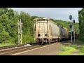 CSX 888 returns on a 136 car M426 slowing down to an almost stop due to a yellow block