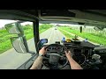 ASMR 🇩🇪 POV Truck Driving Scania R500 | Germany To Danmark Sunny Day 4k New Gopro