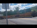 Caught this right when I was walking past the crossing. long NS intermodal. JB hunts are popular