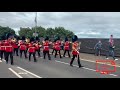 Combined Military Bands of the Irish Regiments of the British Army Marching in Carrickfergus