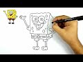 how to draw | spongebob squarepants | art tutorial for beginners