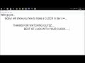 How to make clock using c++ | Simple Project For Beginners
