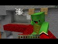 JJ and Mikey HIDE From BLUE RED and ORANGE Monsters At Night in Minecraft - Maizen JJ and Mikey
