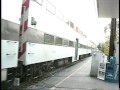 Metra train at Dee Road with conductors AND classic Pullmans 1995