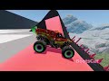Crazy Cars Jumps Crashes Test with Monster Truck Crashes In BeamNG Drive #01 | BootsCat