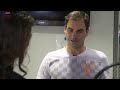Roger Federer explains his tennis racquet string pattern