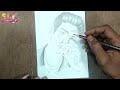 How to draw a girl face / Girl face drawing - pencil sketch.