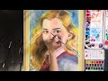 Drawing portrait Hermione in watercolor / Портрет акварелью Гермионы.
