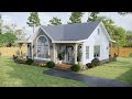 Small House Design (9x10 Meters) 2 Bedrooms - The Most Beautiful Cottage House You'll Ever See