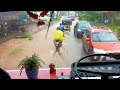 ആകെ വെള്ളം 😮nilambur#nilambur #road #rain #water #travel#viralvideo#trending#kerala#river#bus#driver