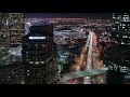 Aerial Shot of Los Angeles Skyline at Night - HQ