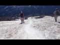 Glissading from Camp Muir - Mt Rainier Sept 2014