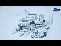 Cara Mudah Menggambar Mobil Jeep || Tutorial