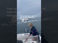 Humpback whale crashes into boat throwing men overboard #Shorts