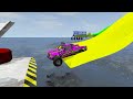 Cars vs Colorful Slides with Portal Trap Cars vs Balls BeamNG Drive#23