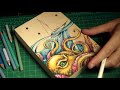 Time Lapse Prismacolor pencil octopus nautical boat drawing by Bryan Collins Art