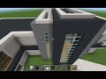 Minecraft build a large modern house with a pool #10😎