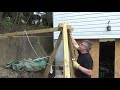 Stacking Large Retaining Wall Rocks with Homemade Lifting Crane