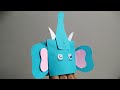 Elephant hand puppet #Elephant paper hand puppet #animal puppet craft #elephant toy #hand puppet