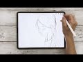 How to Draw a Character Sitting Using Stamps in Procreate